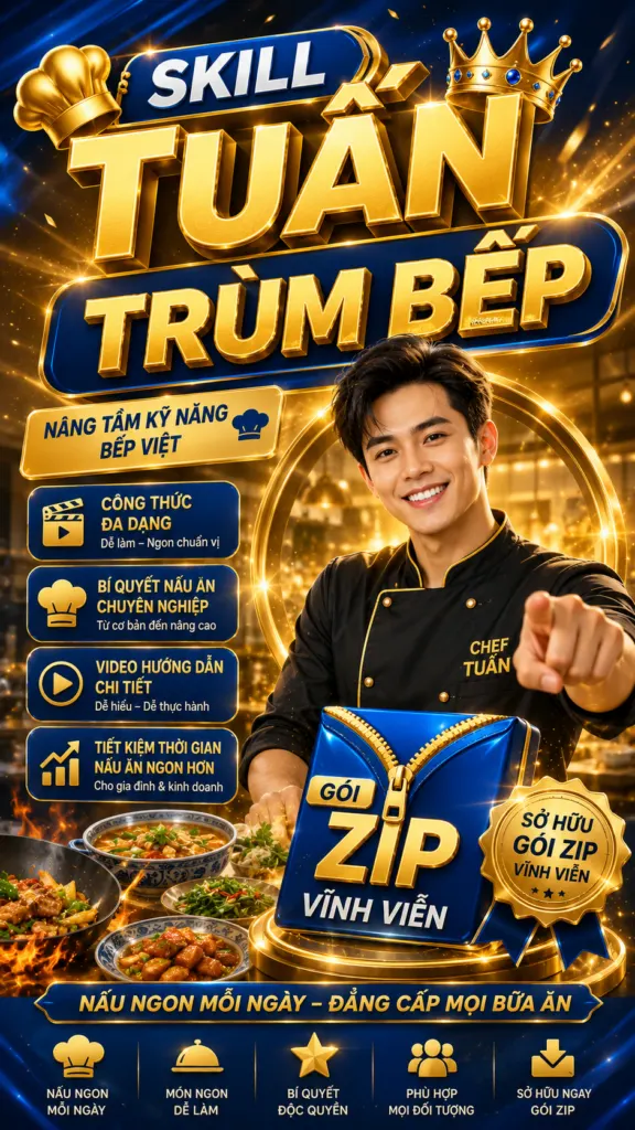 SKILL TUẤN TRÙM BẾP GÓI ZIP VĨNH VIỄN